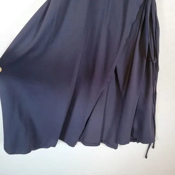 Susana Monaco Womens Wrap Short Dress Size Small Blue Tank Spaghetti Strap Sexy - Picture 4 of 8